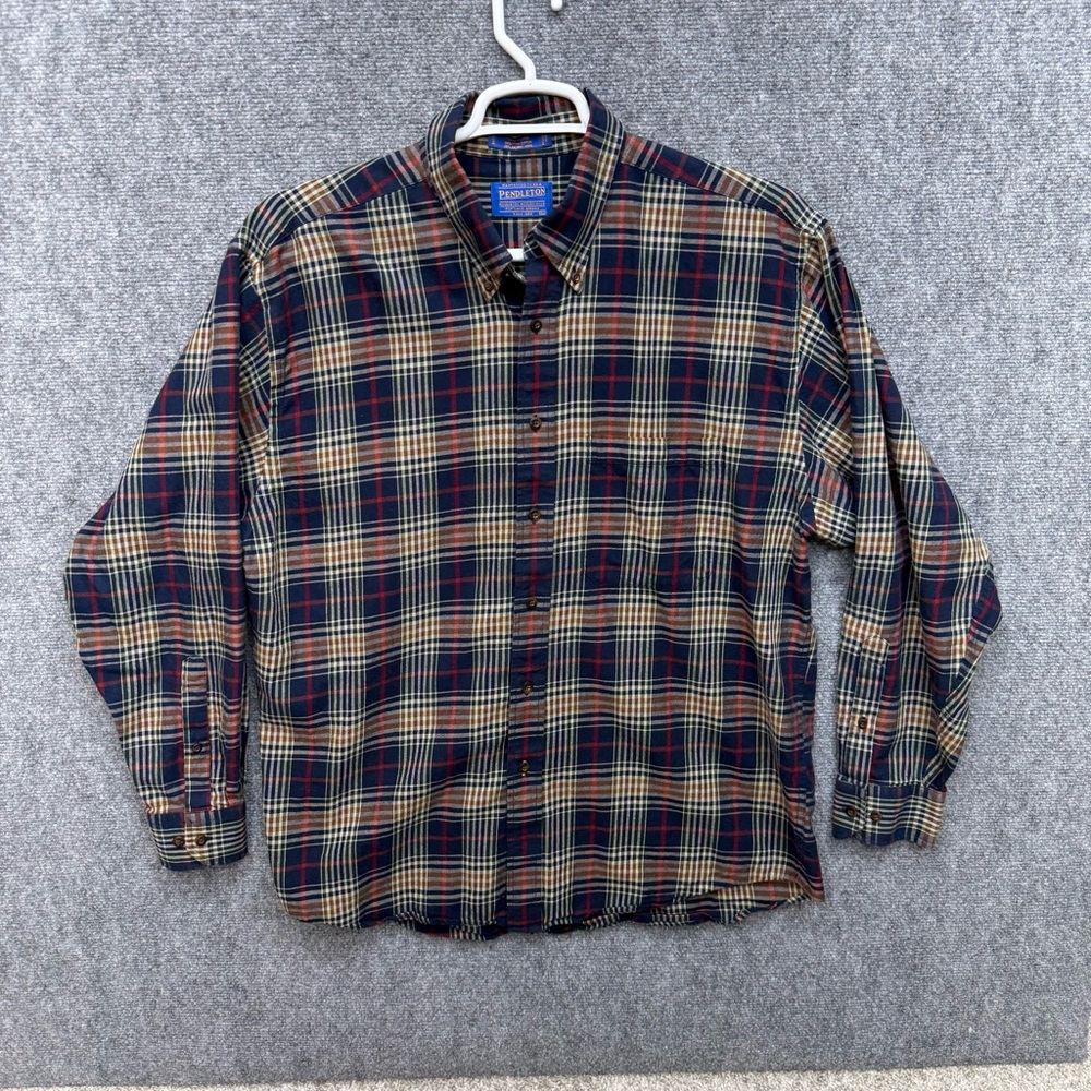 Pendleton Canterbury Cloth long sleeve button up shirt Men's size XL